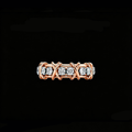 The Sixteen Kisses Eternity Ring | 18K Solid Rose Gold Interlocking X Lab Grown Diamond Woven Band