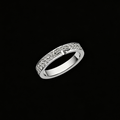 The Eternal Bond Band | 18K Solid White Gold Pave Lab Diamond Link Promise Ring