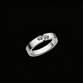 The Eternal Bond Band | 18K Solid White Gold Diamond-Set Link Promise Ring