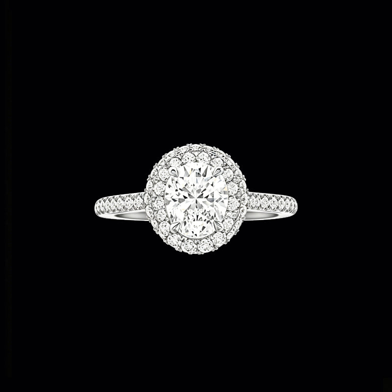 The Serenade Pear Three-Stone Ring | 18K Solid Gold 1-Carat Pear-Shaped Lab Diamond Engagement Ring with Tapered Baguette Side Diamonds