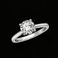 The Eternal Round Solitaire Ring | 18K Solid Gold 1-Carat Round Brilliant Lab Diamond Engagement Ring with Classic Four-Prong Setting